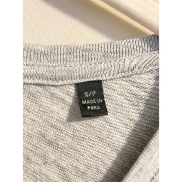 NWT ATM Anthony Thomas Melillo Pima Cotton V-Neck T-Shirt in heather grey sz. S - Picture 7 of 13